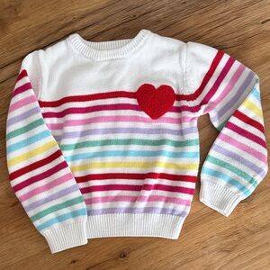 LITTLE SLEEPIES PLAY Striped Sweater with Heart